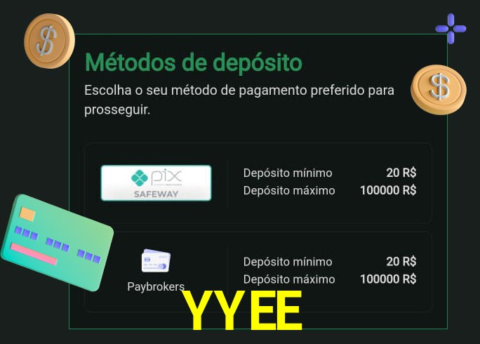 O cassino YYEE oferece uma grande variedade de métodos de pagamento
